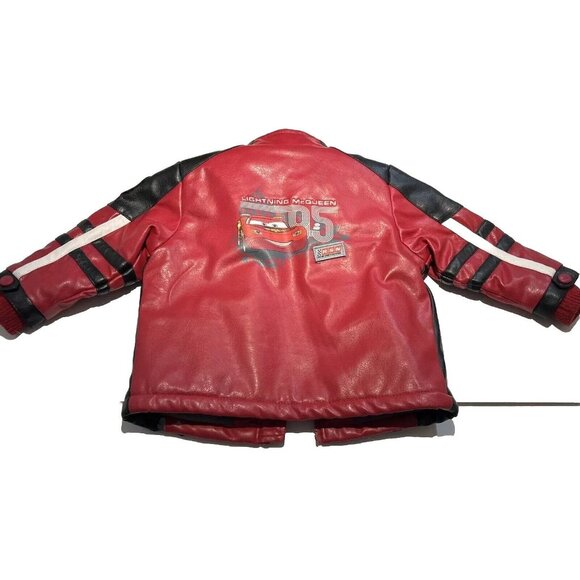 Boys size 12-18m Disney Cars faux leather red jacket - Picture 2 of 4